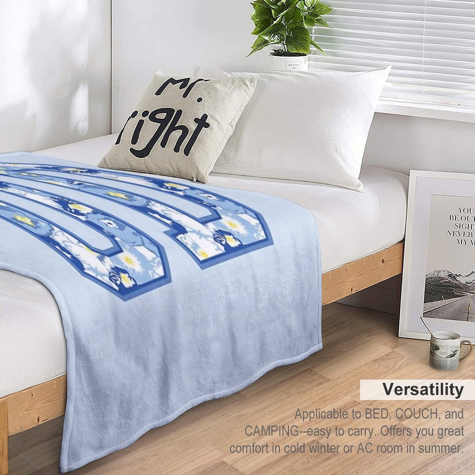 Delaware Lily Floral U D Sustainable Throw Blanket