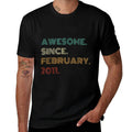 14 Years Old Awesome Since February 2011 14th Birthday  Wrinkle-resistant T-Shirt