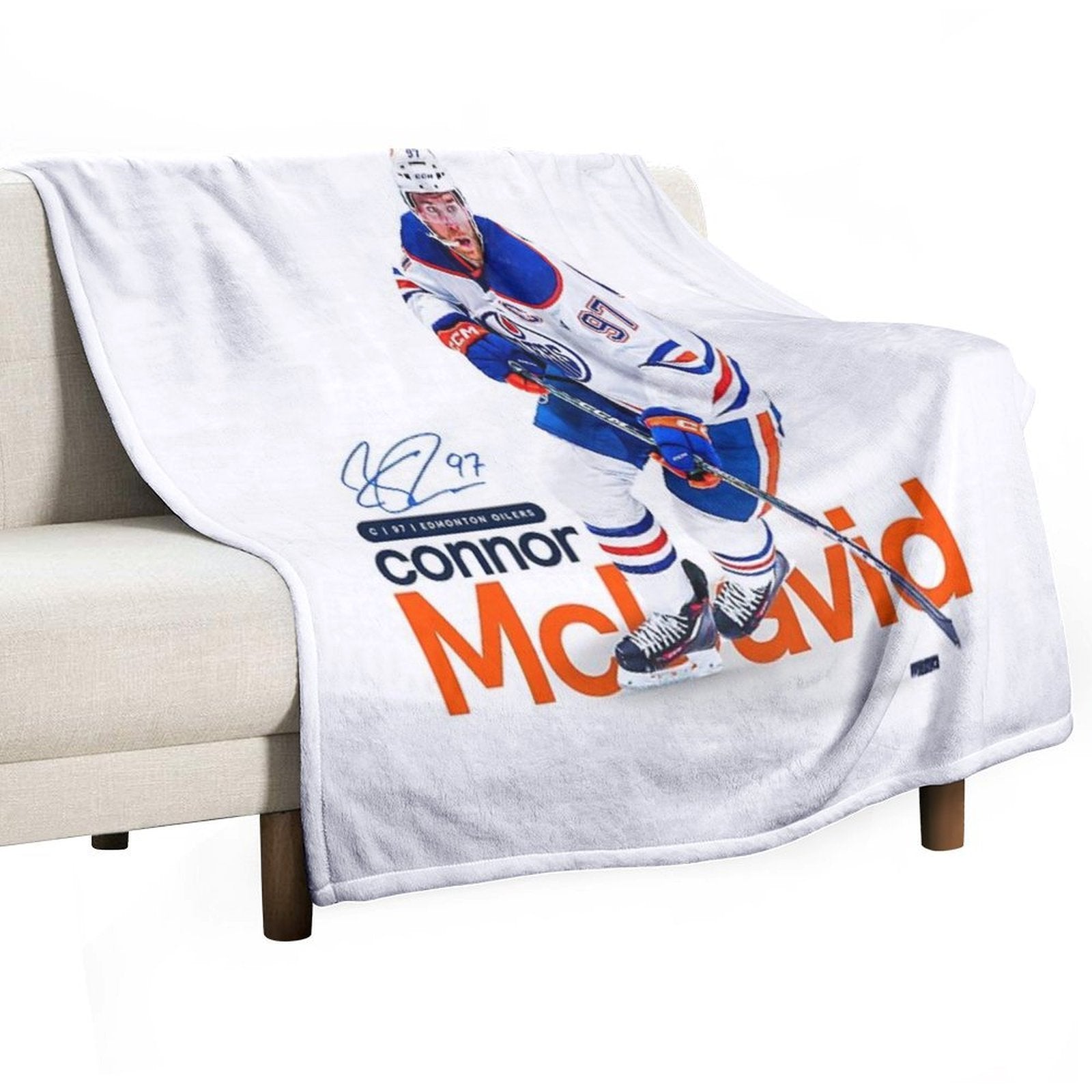 Connor McDavid Gift-ready Throw Blanket