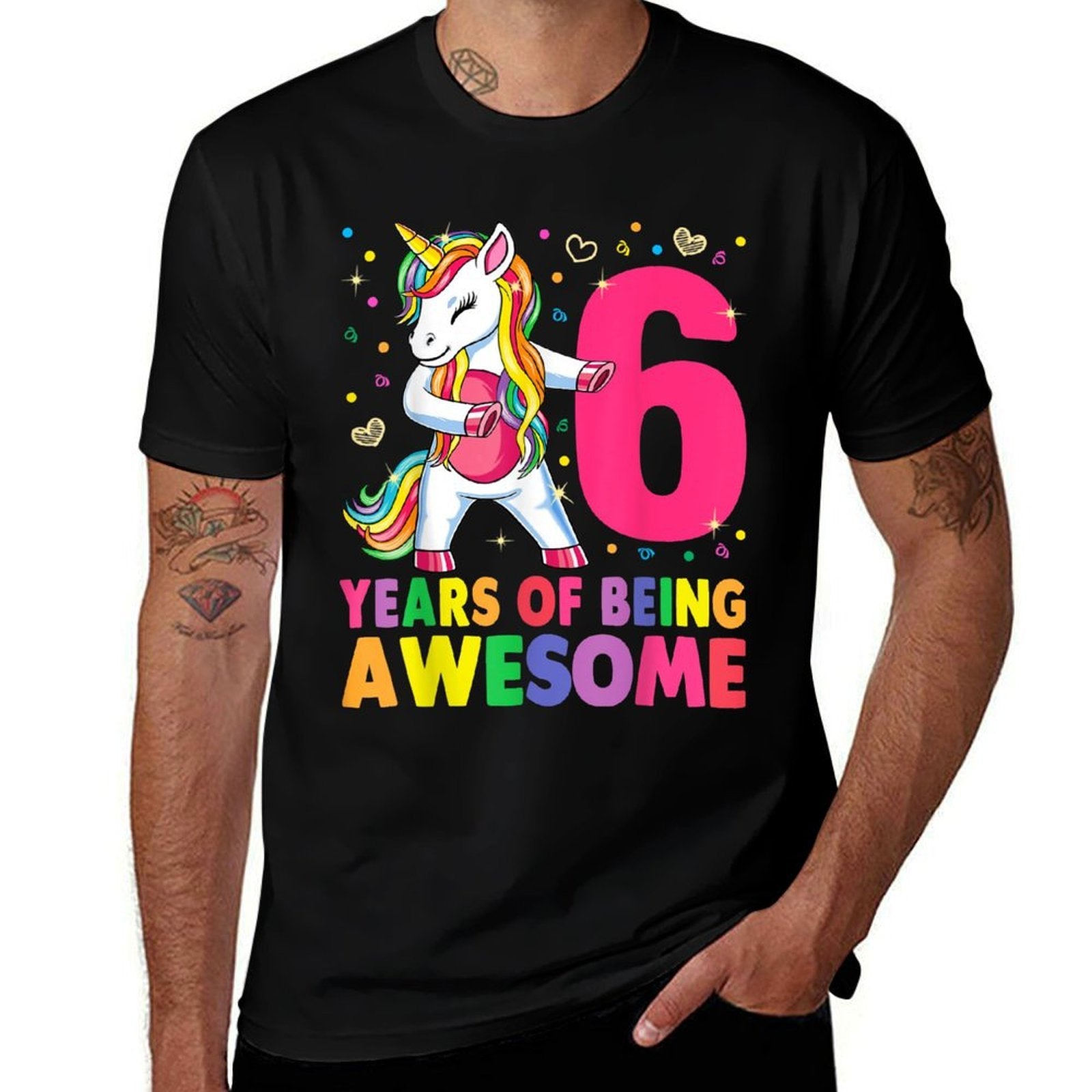 6 Years Old Unicorn Flossing 6th Birthday Girl Unicorn Party  Soft T-Shirt