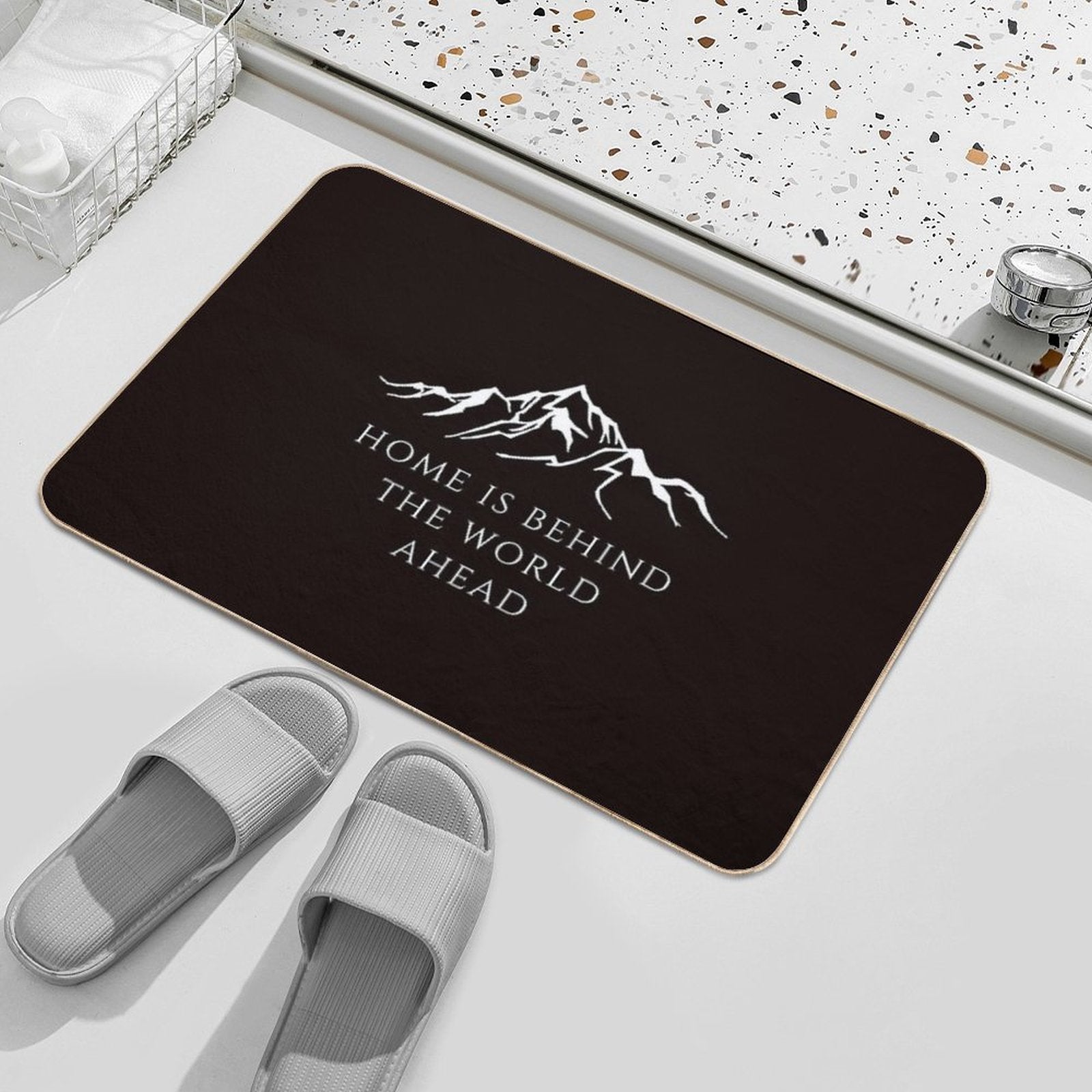 Home Is Behind The World Ahead  Rapid-Drying Bath Mat