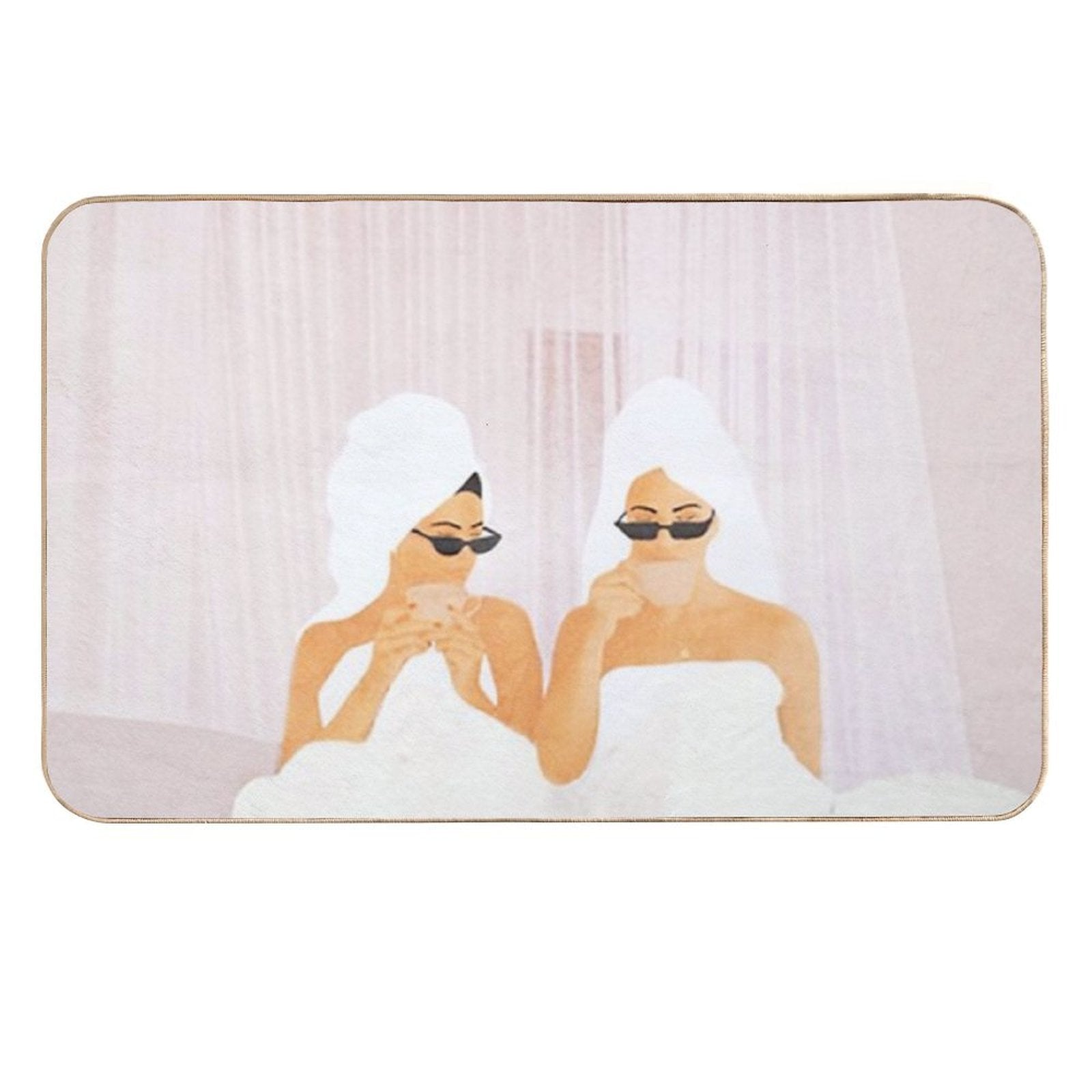 Morning with A Friend  High-Traffic Bath Mat