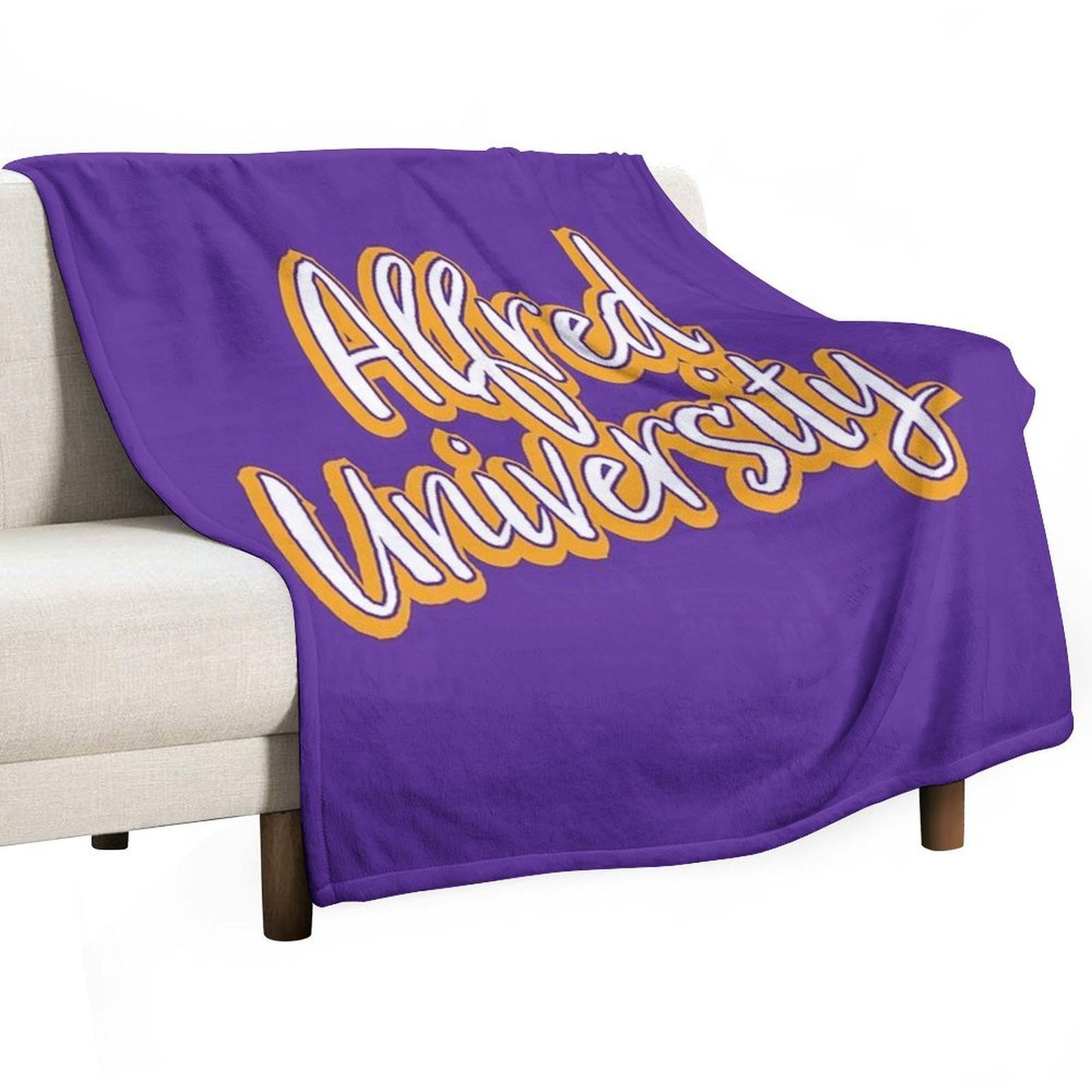 Alfred University Saxons Sustainable Throw Blanket