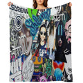 Wakaan Collage Art Plush Throw Blanket