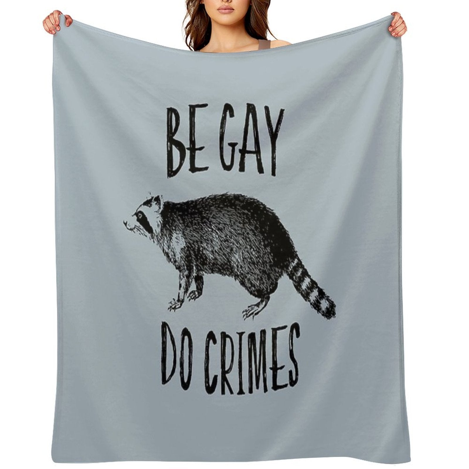 Be Gay, Do Crimes Shrink-resistant Throw Blanket