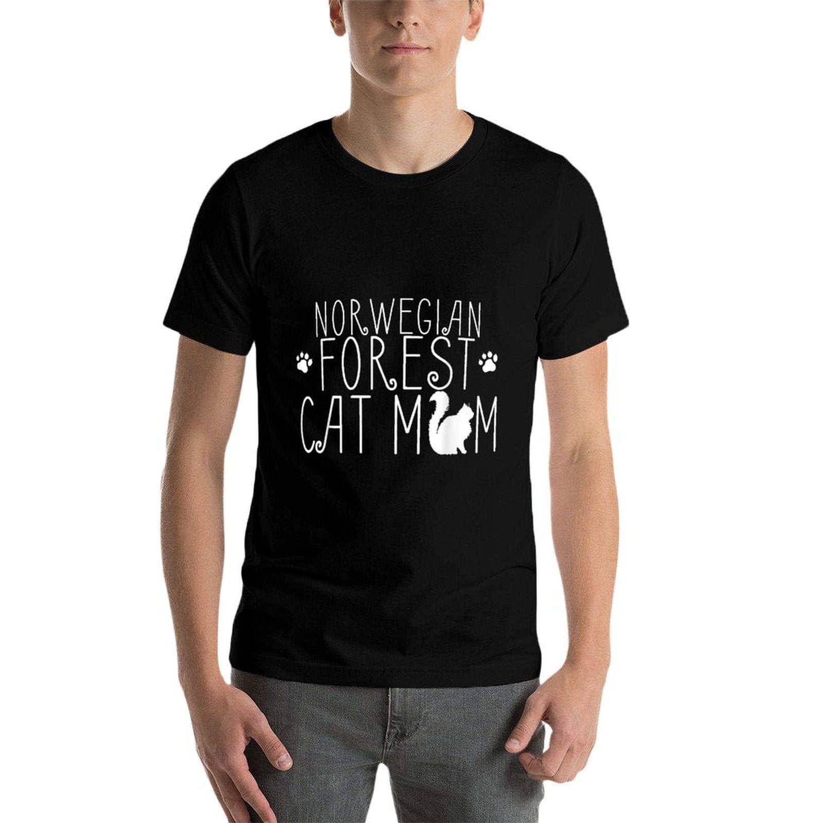 Norwegian Forest Cat Mom, Mam - Funny Cat Cute  Odor-resistant T-Shirt