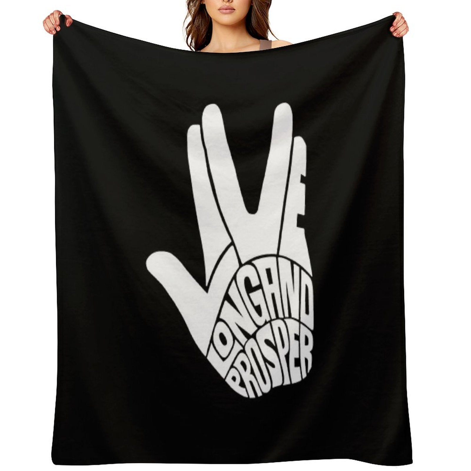 Star Trek Live Long And Prosper White Wrinkle-free Throw Blanket