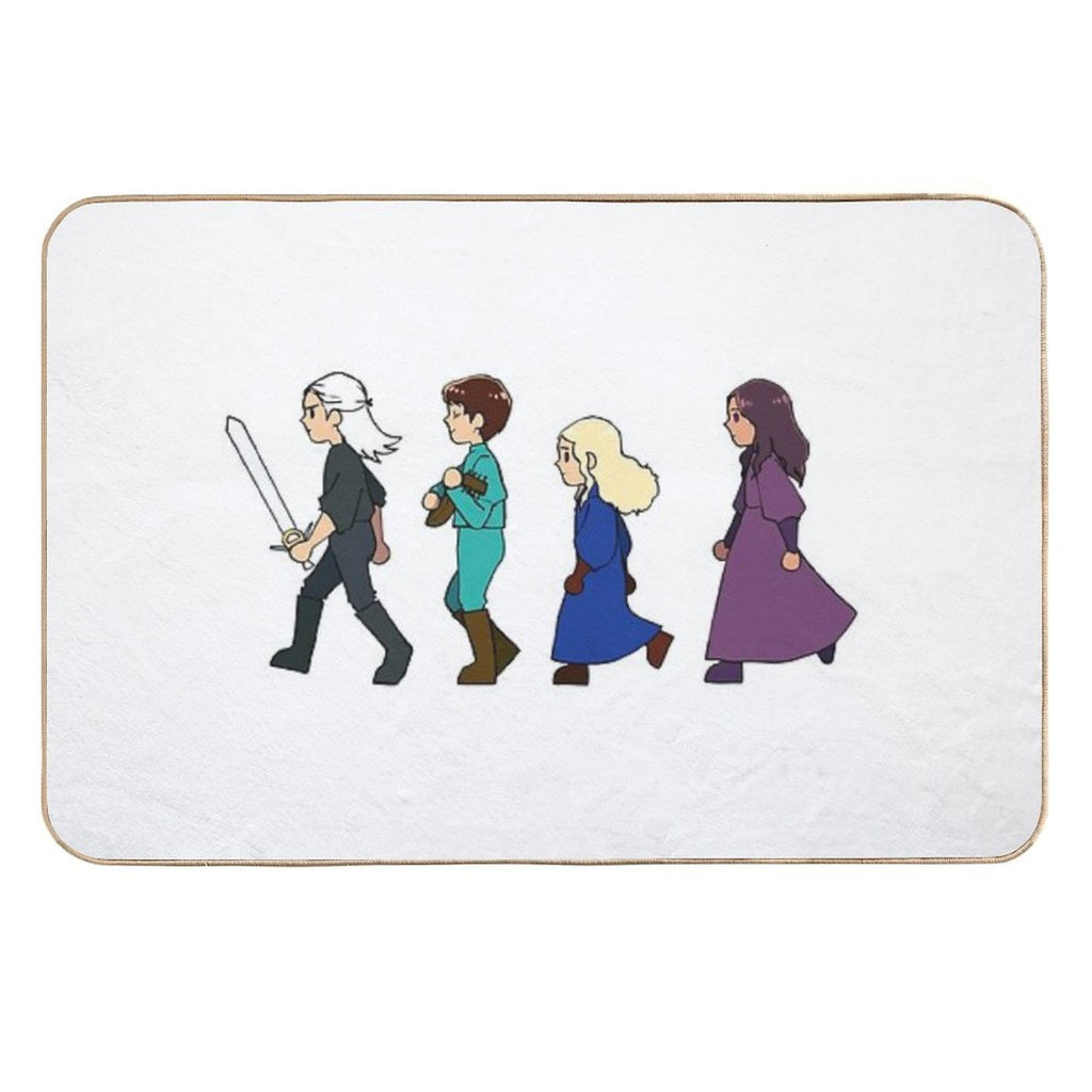 Chibi Witcher Fam  Dirt-Trapping Bath Mat