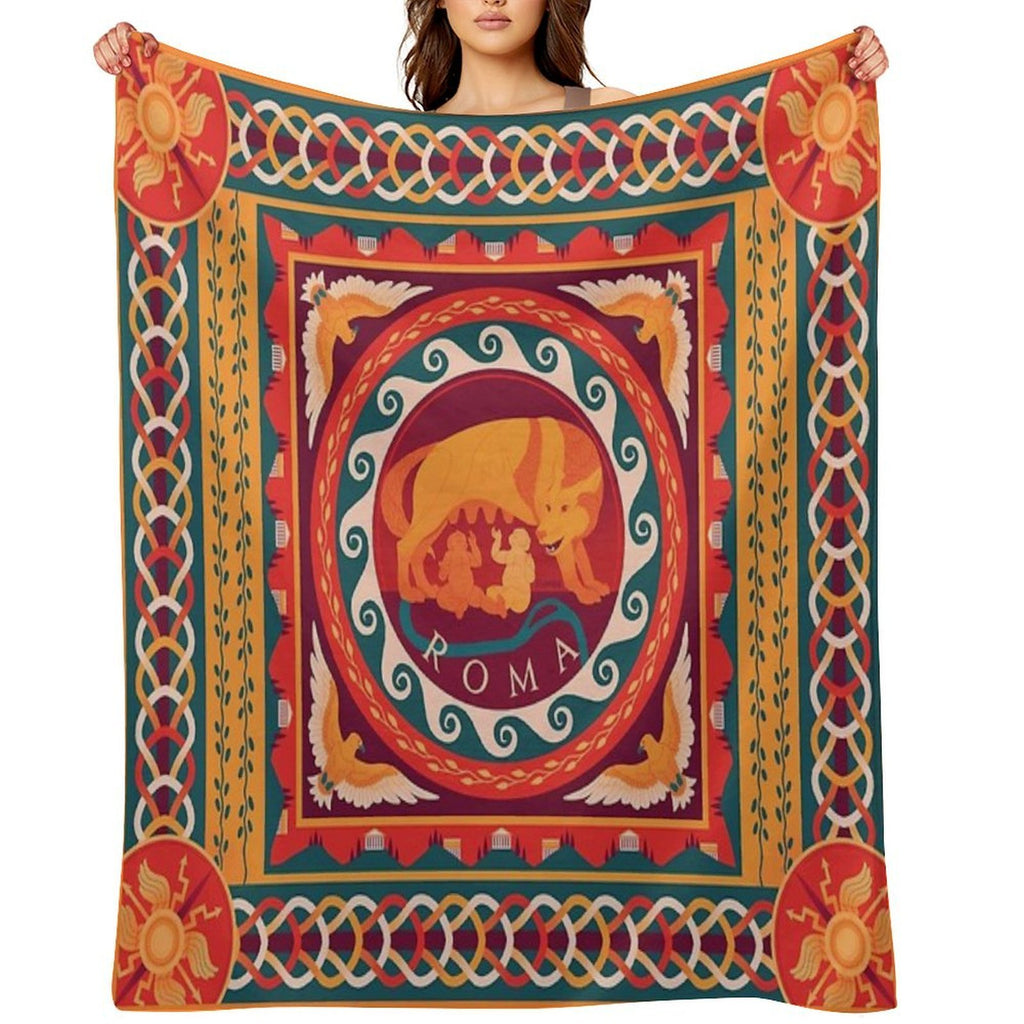 Roma Mosaic Premium Throw Blanket
