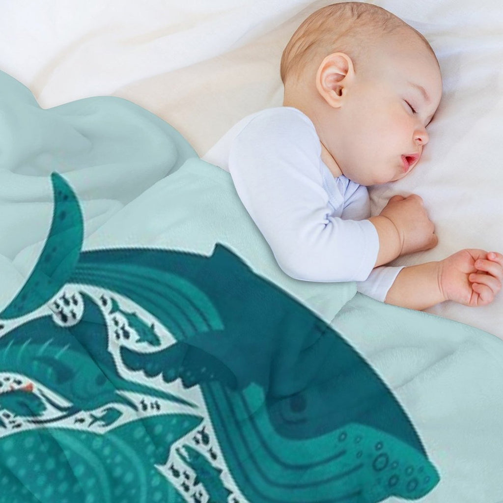 Aquatic Spectrum  Light Blue Versatility Throw Blanket