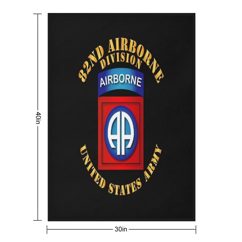 Army - 82nd Airborne Division - SSI - Ver 2 Sustainable Throw Blanket