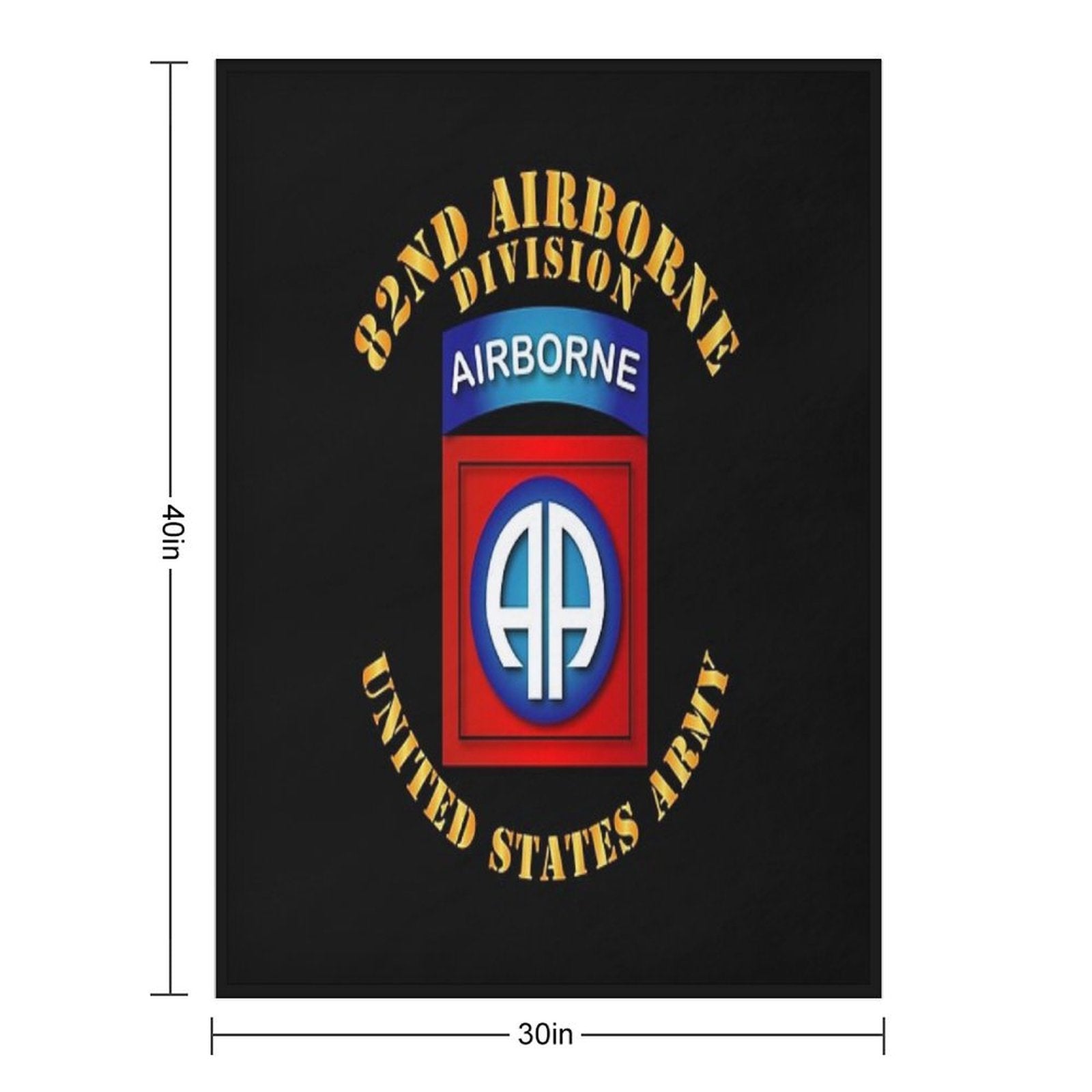 Army - 82nd Airborne Division - SSI - Ver 2 Sustainable Throw Blanket