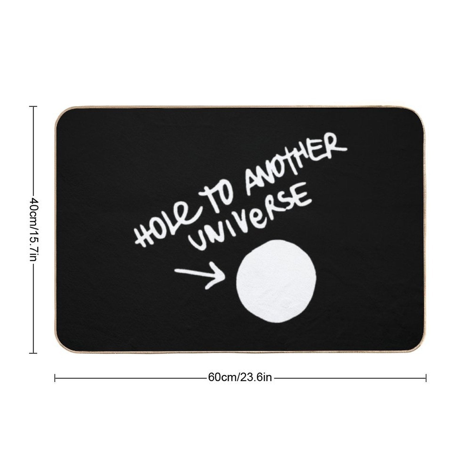 Hole to Another Dimension (white)  Non-Slip Bath Mat