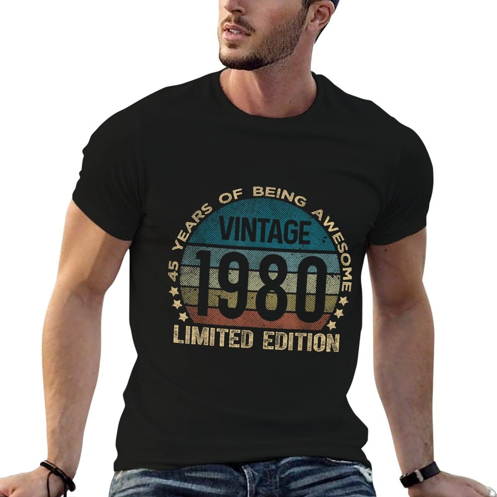 45 Year Old Gifts Vintage 1980 Limited Edition 45th Birthday  Polyester Blend T-Shirt