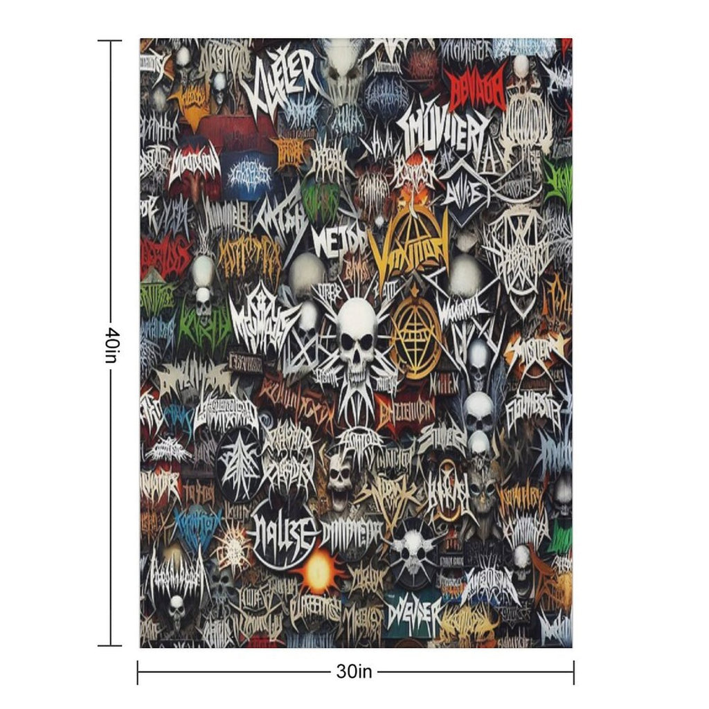 Rock Wall of Fame Shrink-resistant Throw Blanket