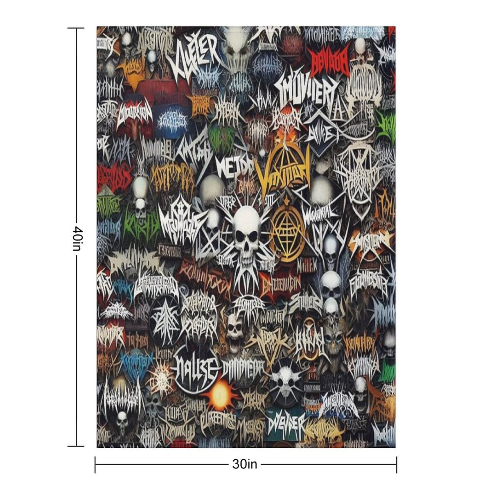 Rock Wall of Fame Shrink-resistant Throw Blanket