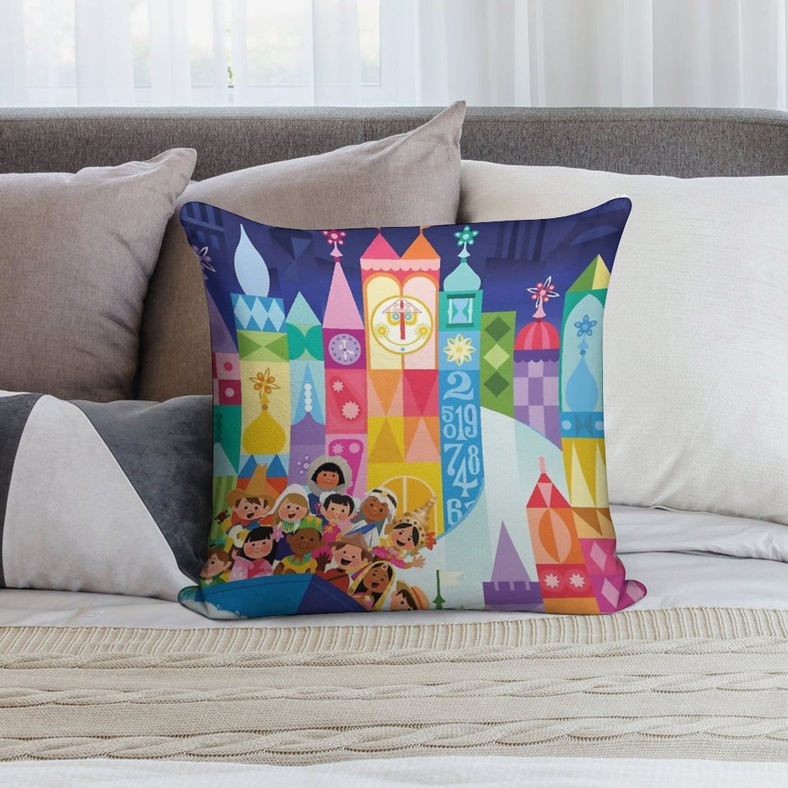Small World Fantasyland Soft Style Accent Throw Pillow