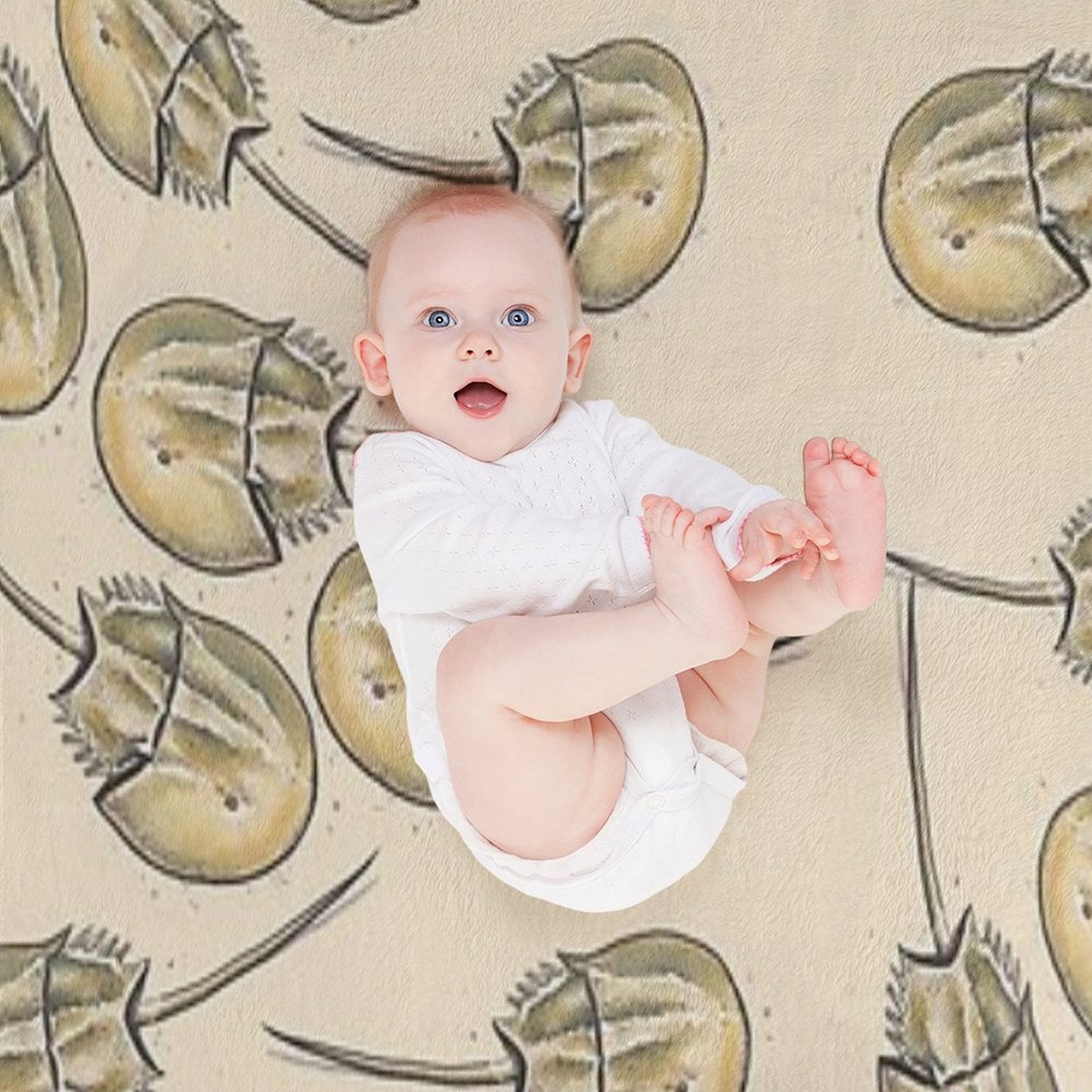 Horseshoe Crabs Multi-functional Throw Blanket