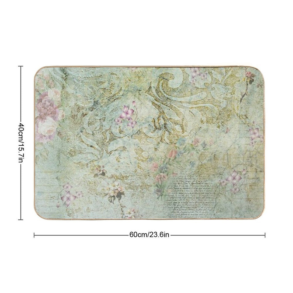Vintage French Floral Wallpaper  Multi-Purpose Bath Mat