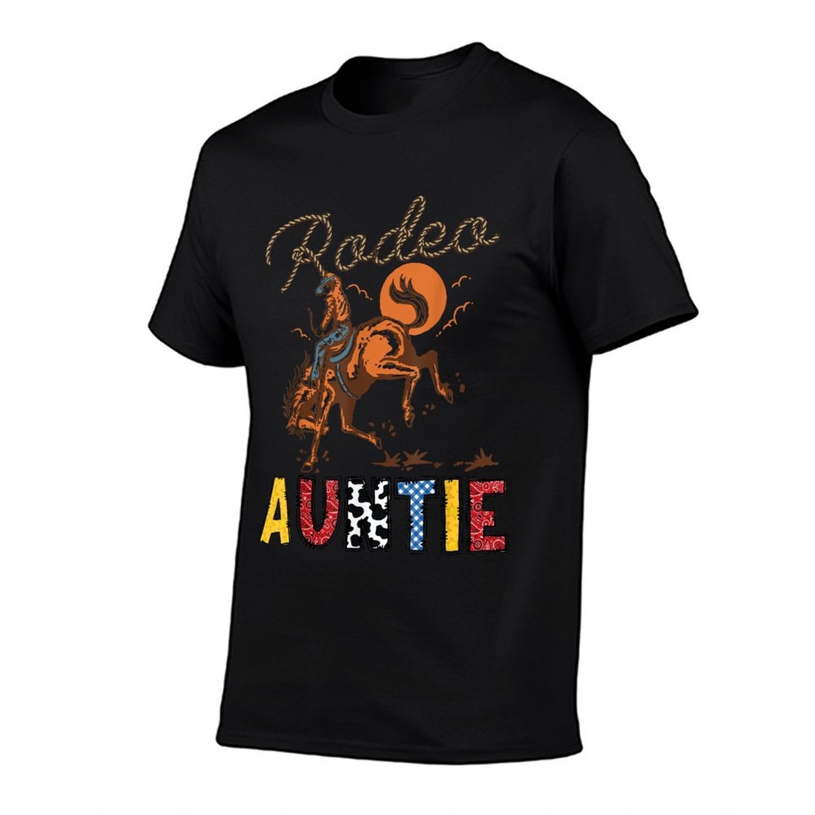 Rodeo Auntie Cowboy Cowgirl Birthday Matching Family  High-quality Stitching T-Shirt
