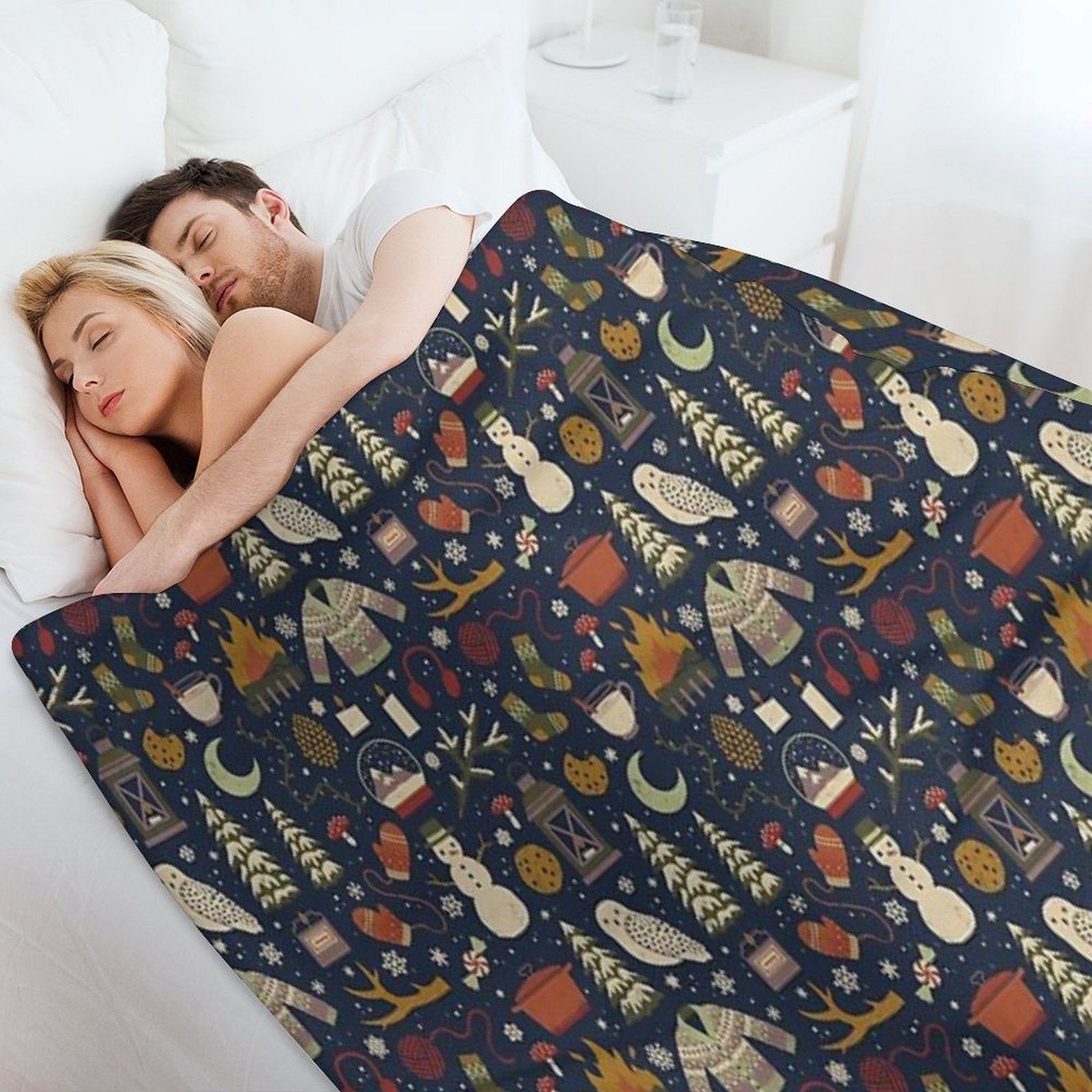 Winter Nights Plush Throw Blanket