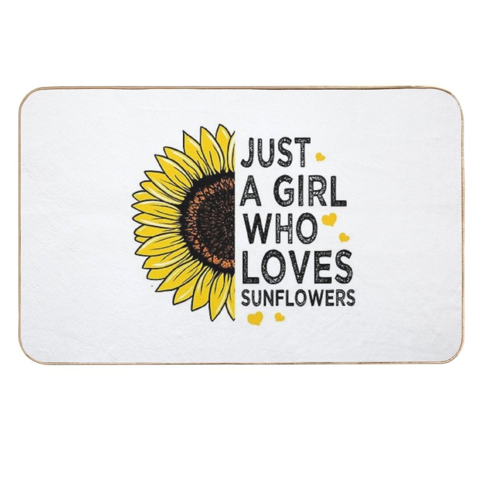 Just A Girl Who Loves Sunflowers  Dirt-Trapping Bath Mat