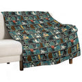 Library Kitten Wars Travel-friendly Throw Blanket