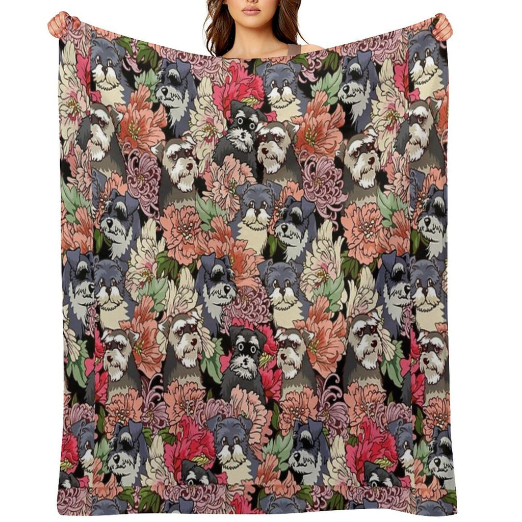 BECAUSE SCHNAUZERS Quick-dry Throw Blanket
