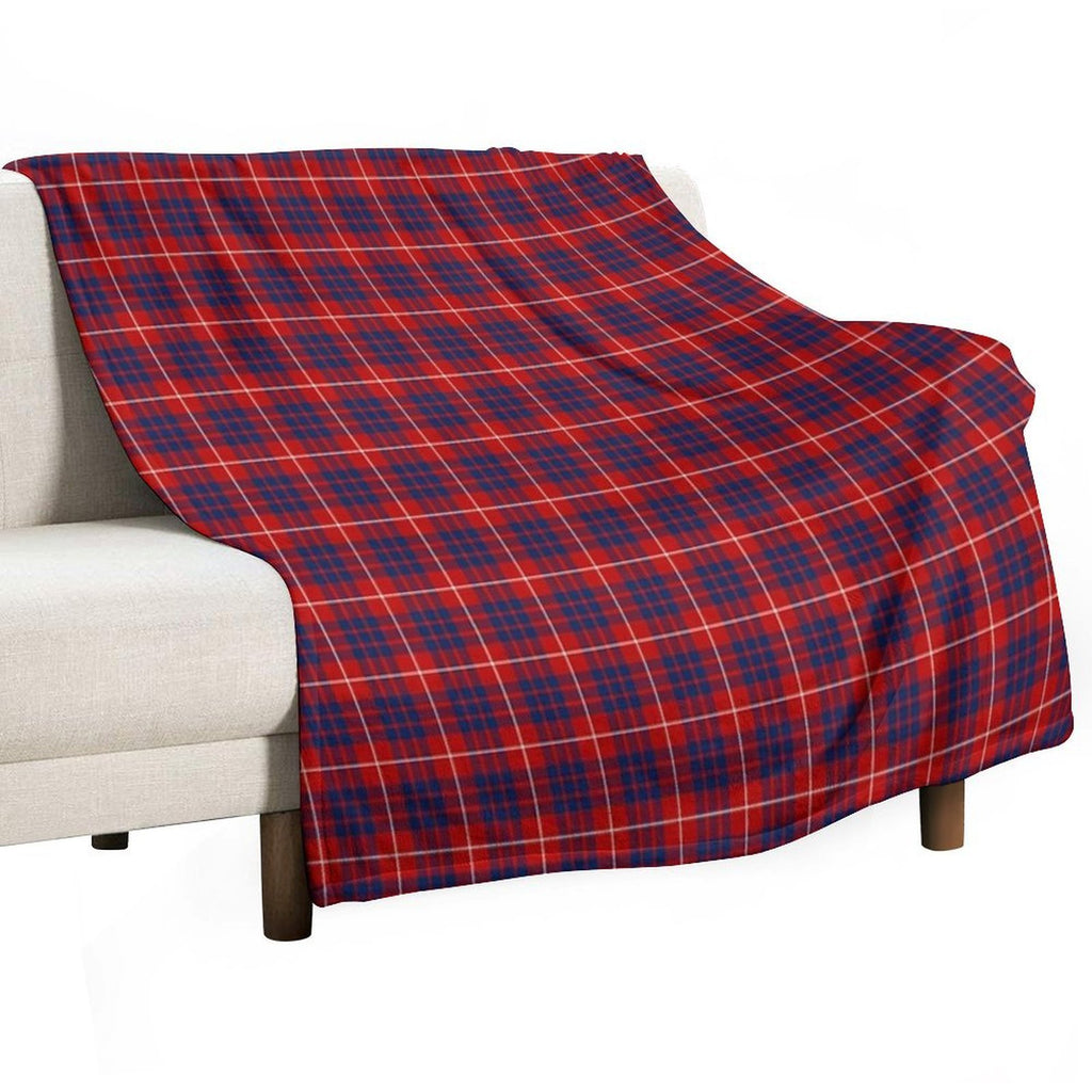 Clan Hamilton Tartan Sustainable Throw Blanket