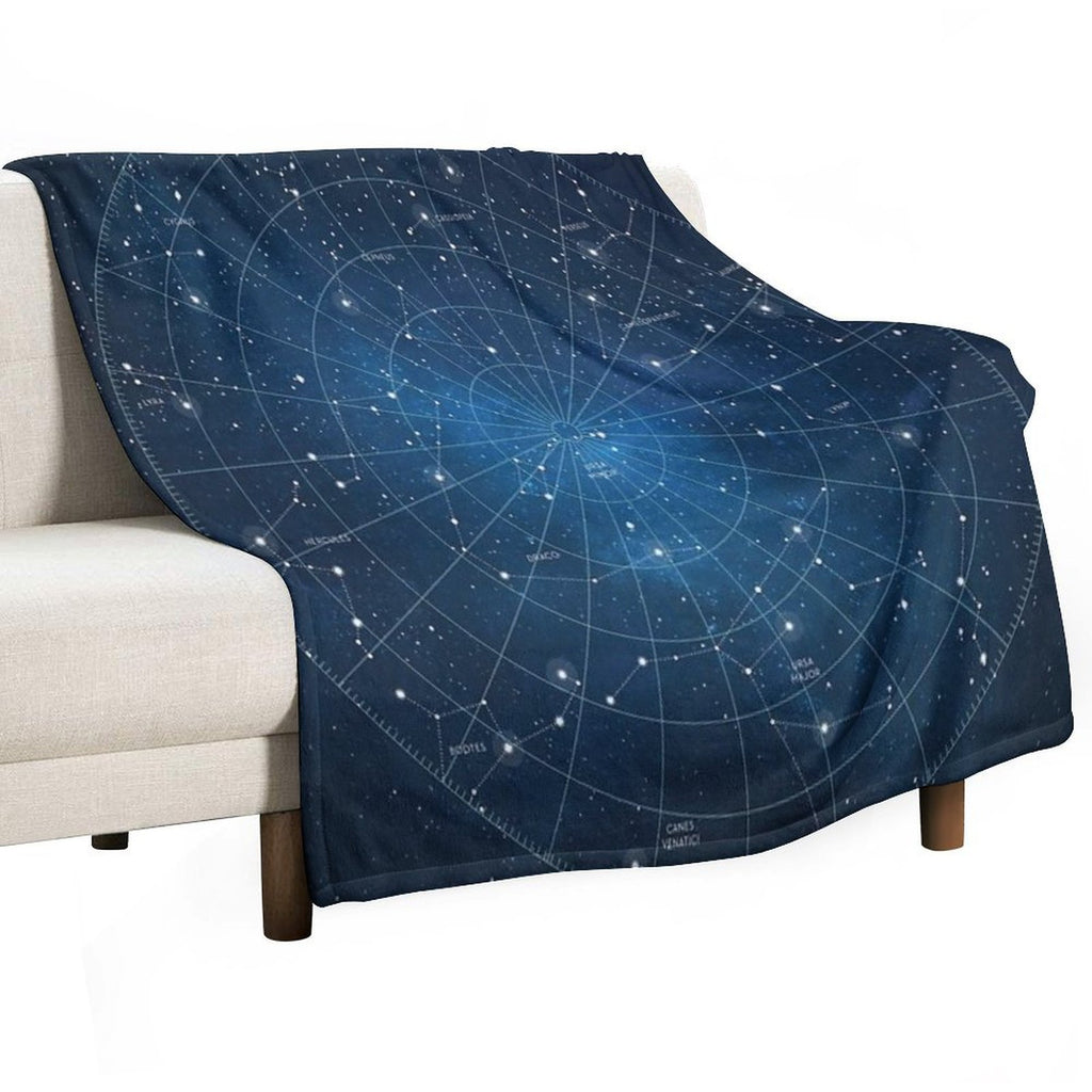 Constellation Star Map Shrink-resistant Throw Blanket