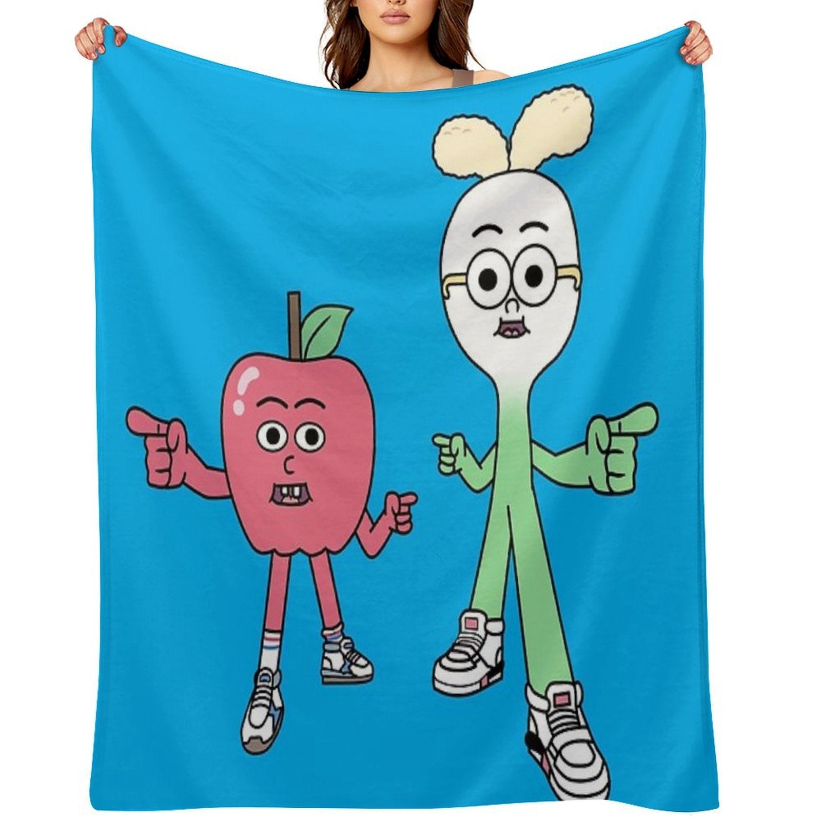 Apple And Onion Machine-washable Throw Blanket