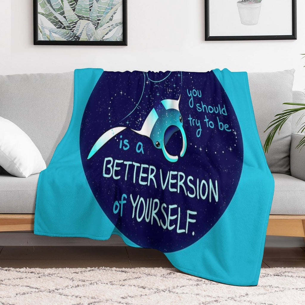 The Only Person You Should Try to Be Galaxy Manta Ray All-season Throw Blanket