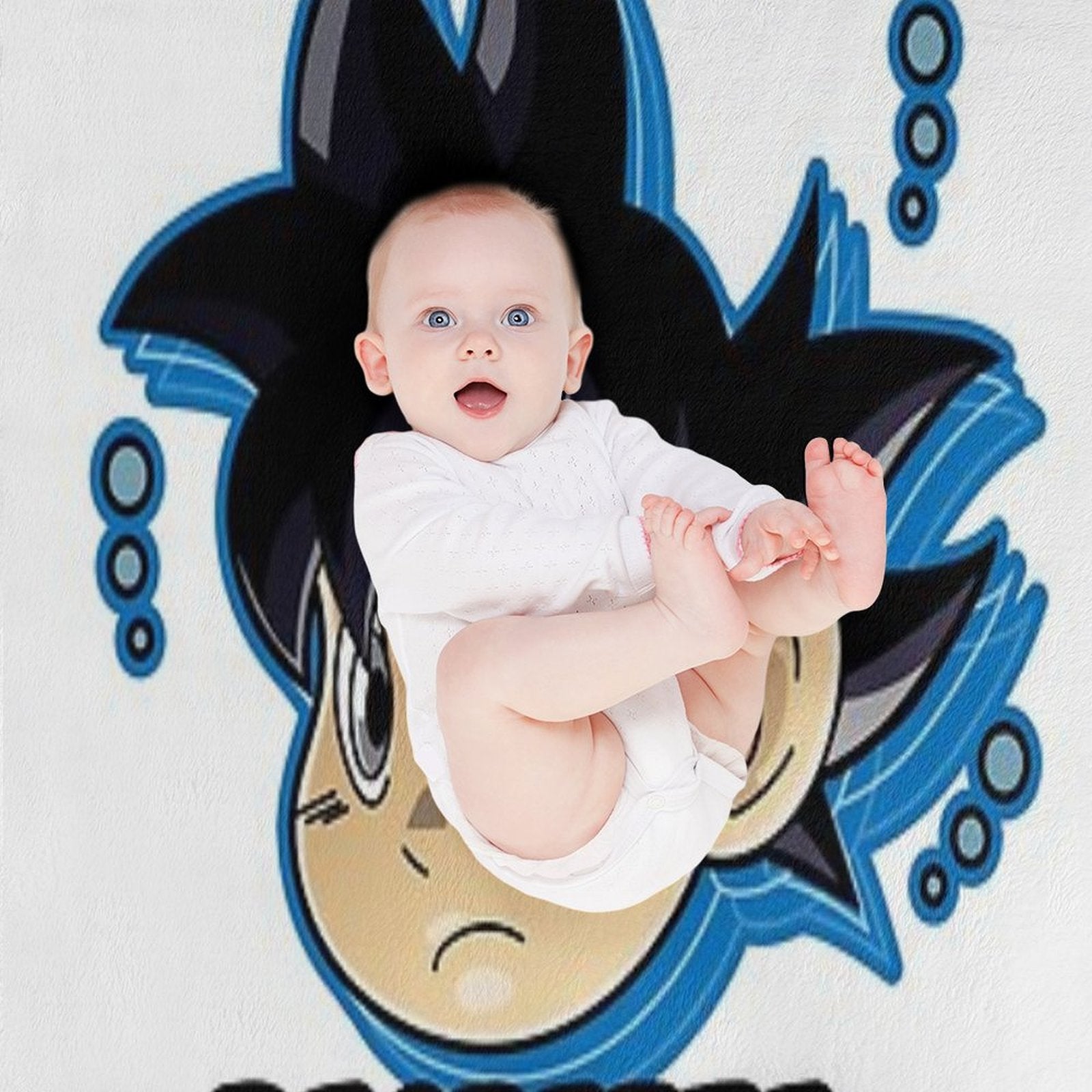 Chibi Ultra Instinct Goku Comfort Throw Blanket