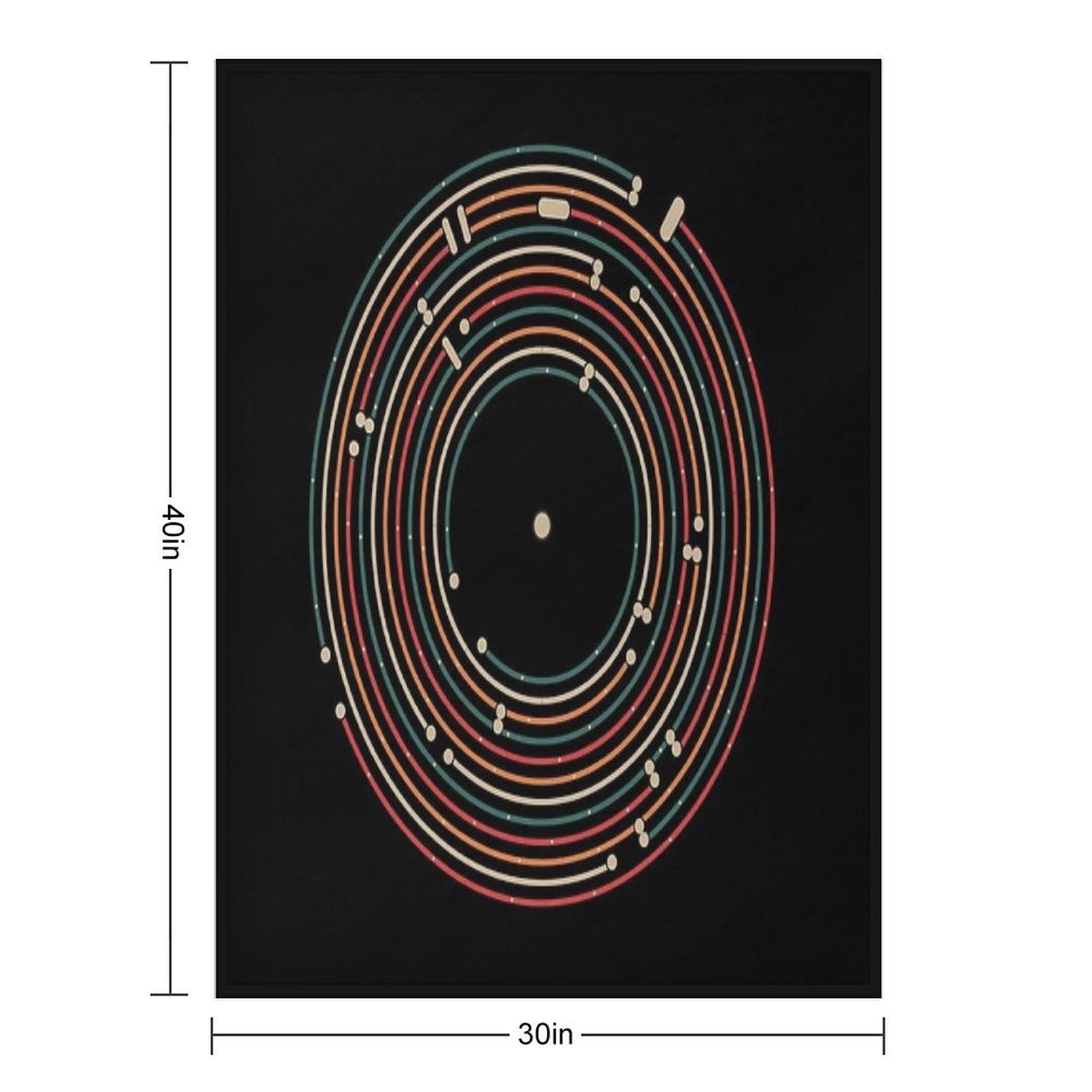 Vinyl Music Metro Record Map Labyrinth Multi-functional Throw Blanket