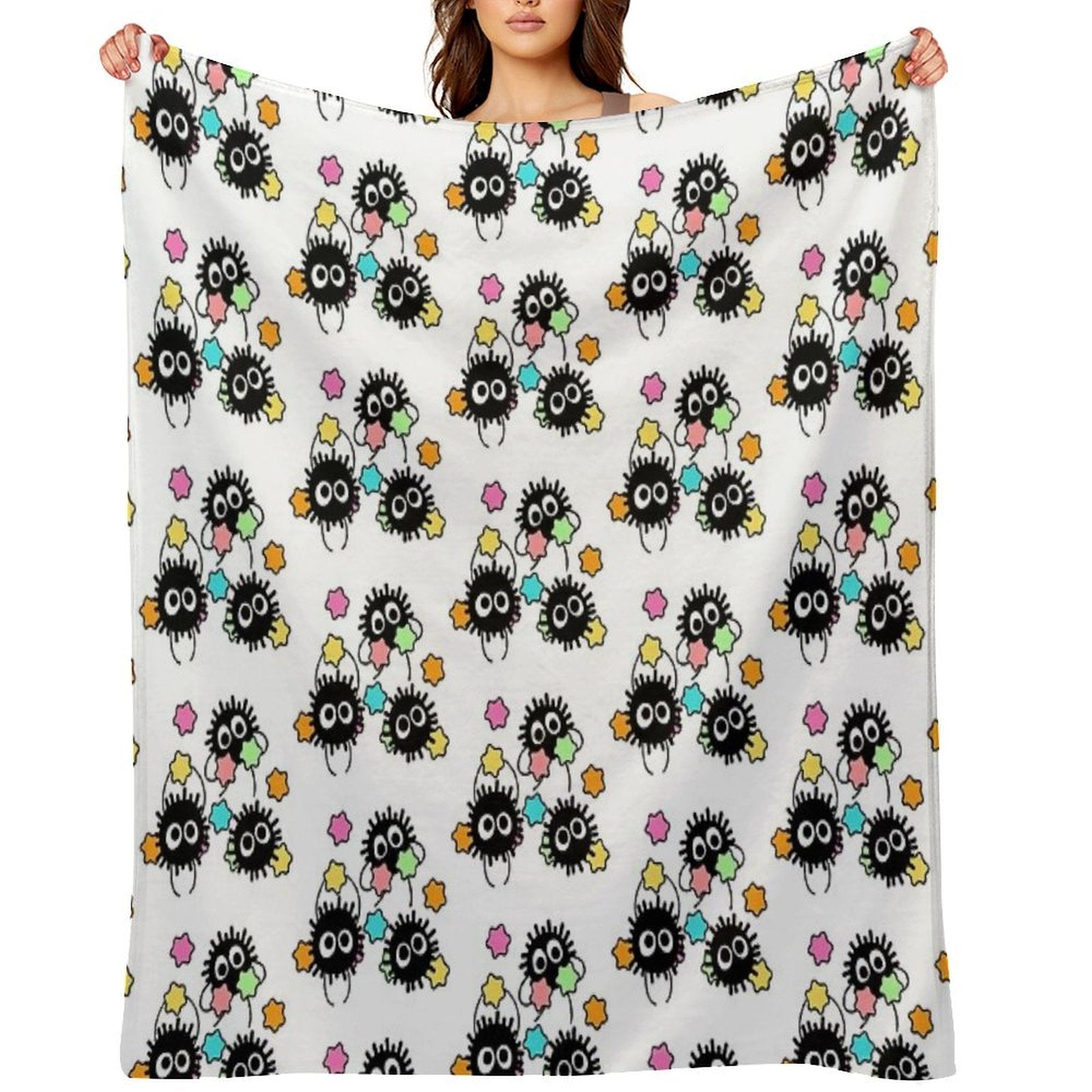 Happy Soot Sprites Shrink-resistant Throw Blanket