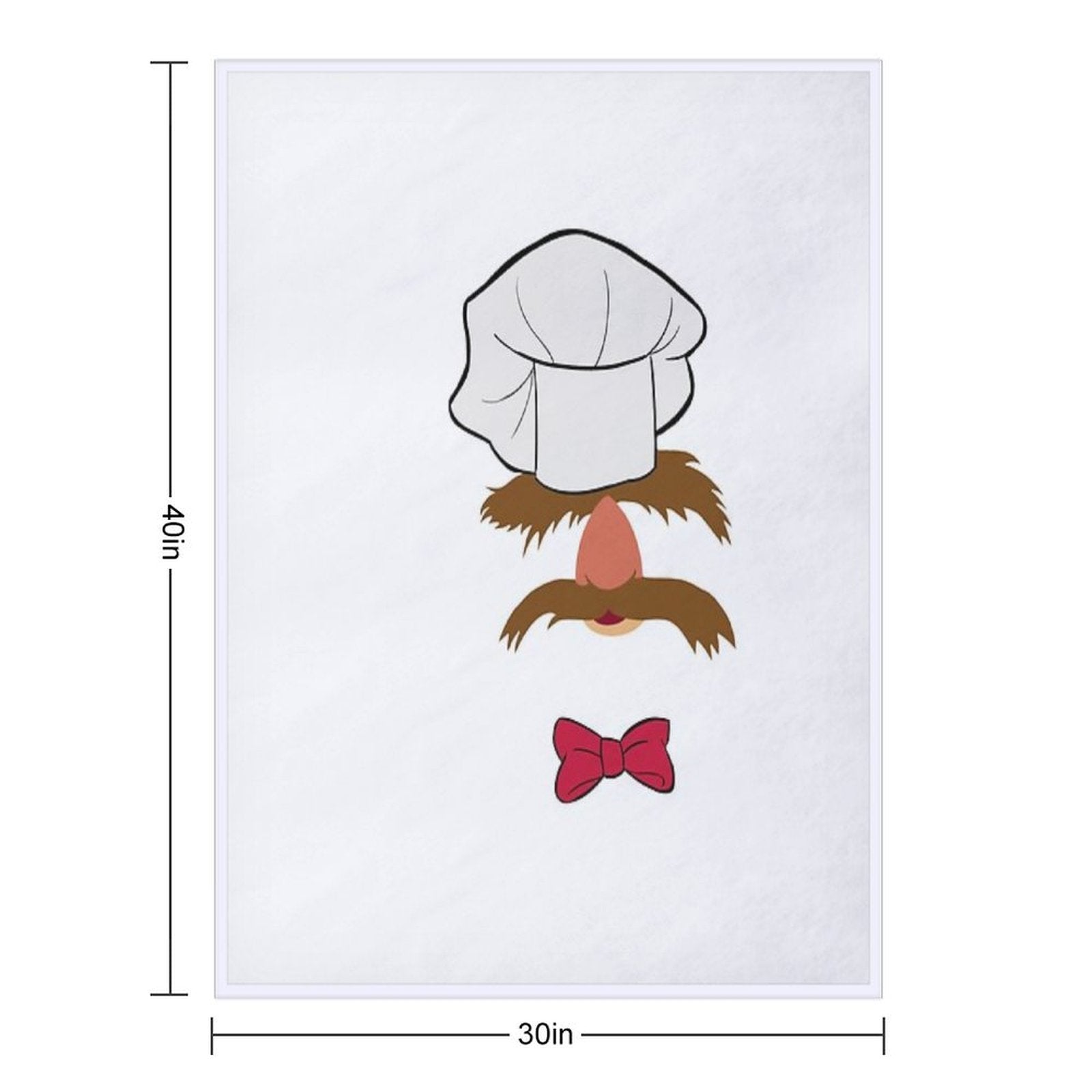 Swedish Chef Machine-washable Throw Blanket