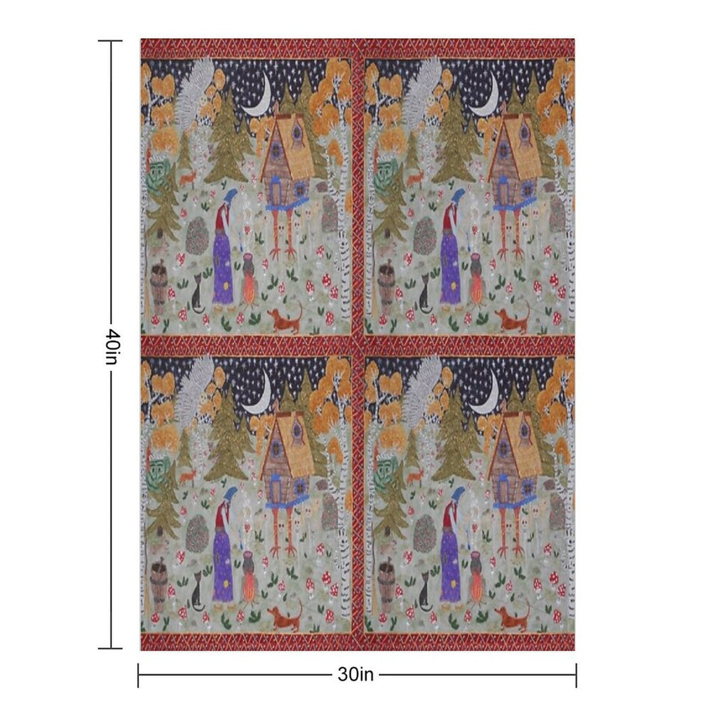 Baba Yaga’s Enchanted Forest Gift-ready Throw Blanket