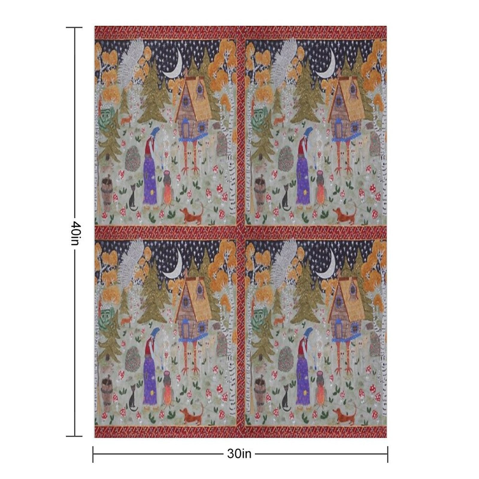 Baba Yaga’s Enchanted Forest Gift-ready Throw Blanket