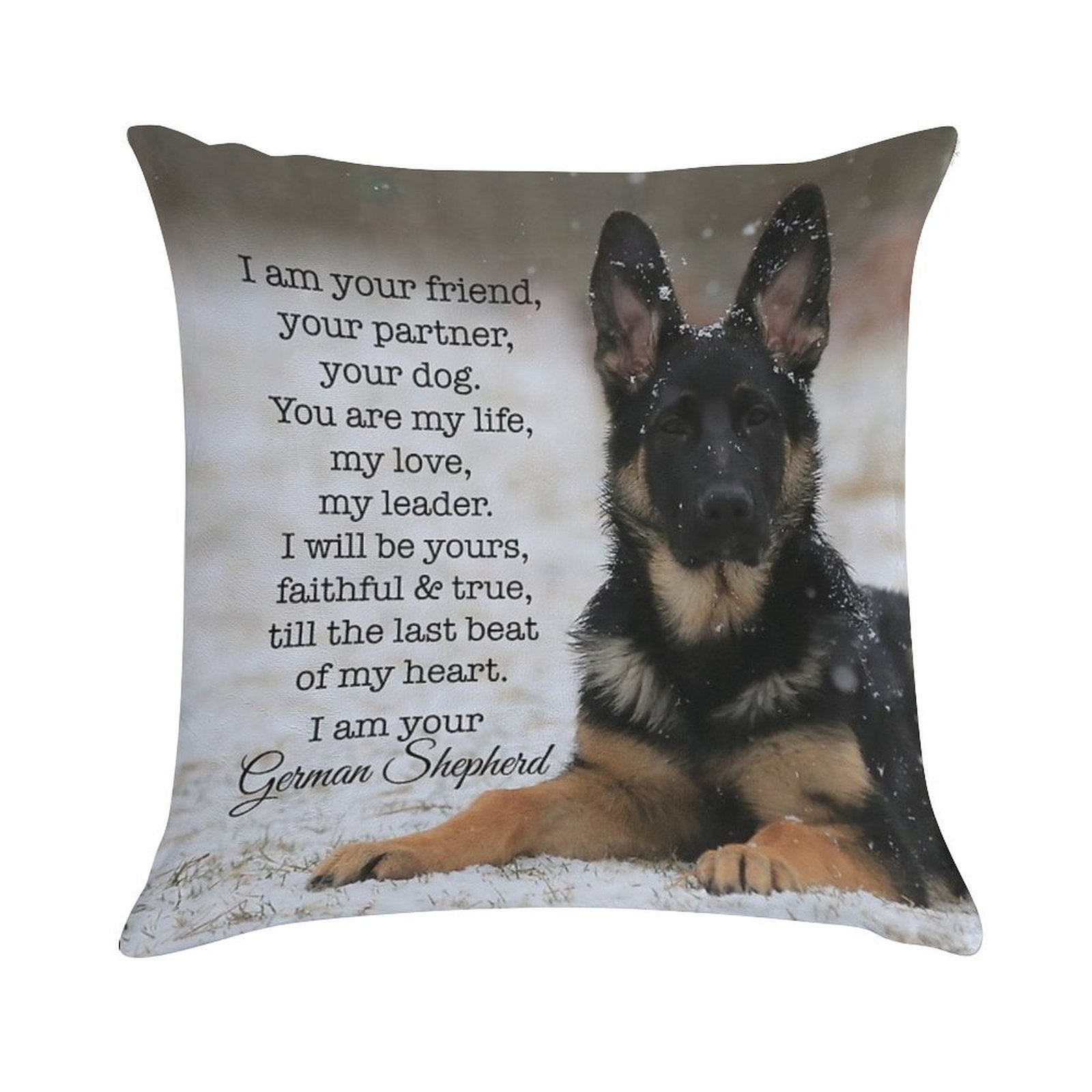 I Am Your German Shepherd Soft Luxury Feel Throw Pillow