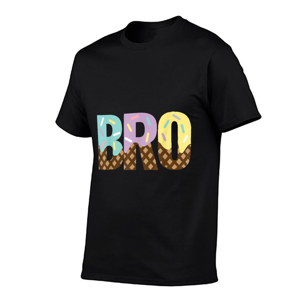 Brother Of The Sweet One Ice Cream 1st First Birthday Family  Fade-proof Color T-Shirt