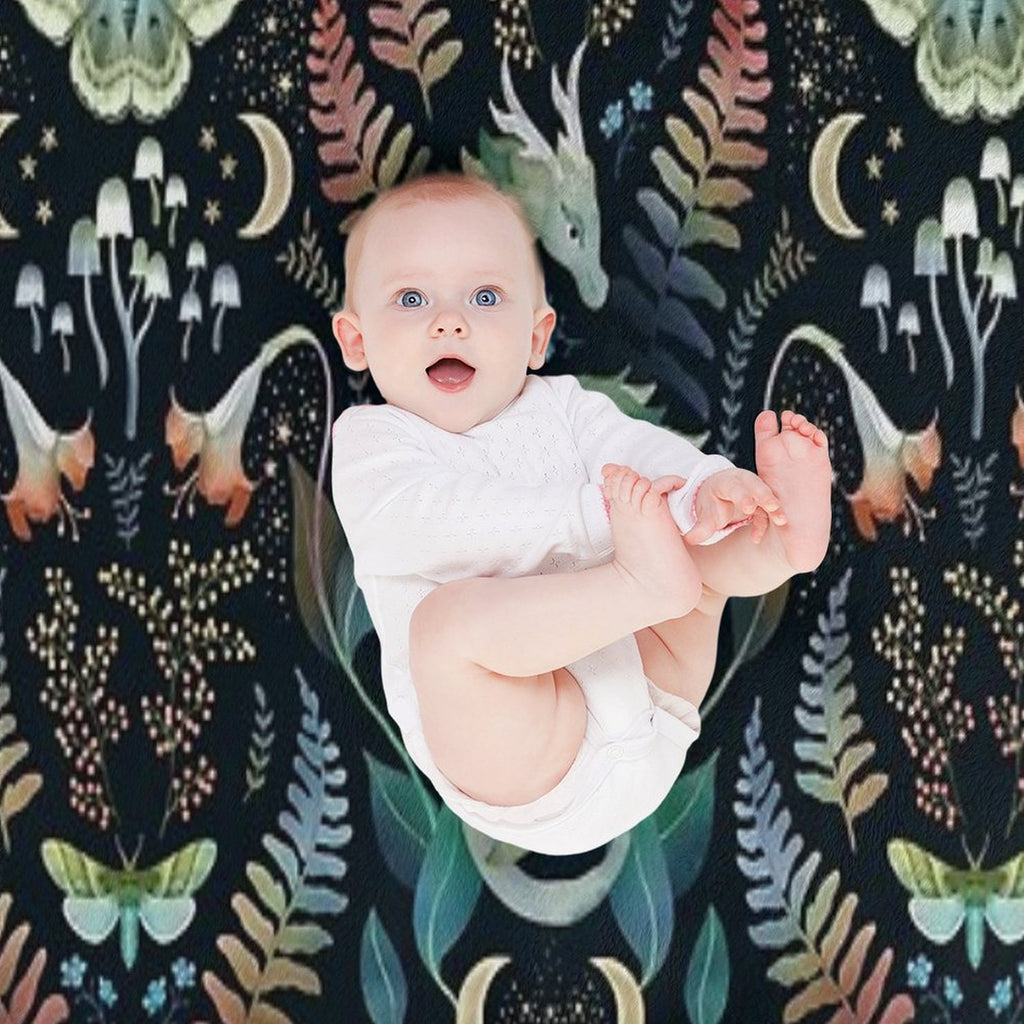 Mystic Woodland Dragon Autumn Wrinkle-free Throw Blanket