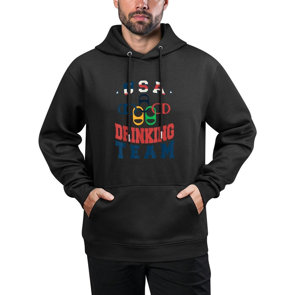 Merica Funny USA Drinking Team Patriotic USA America Adjustable Hood Hoodie
