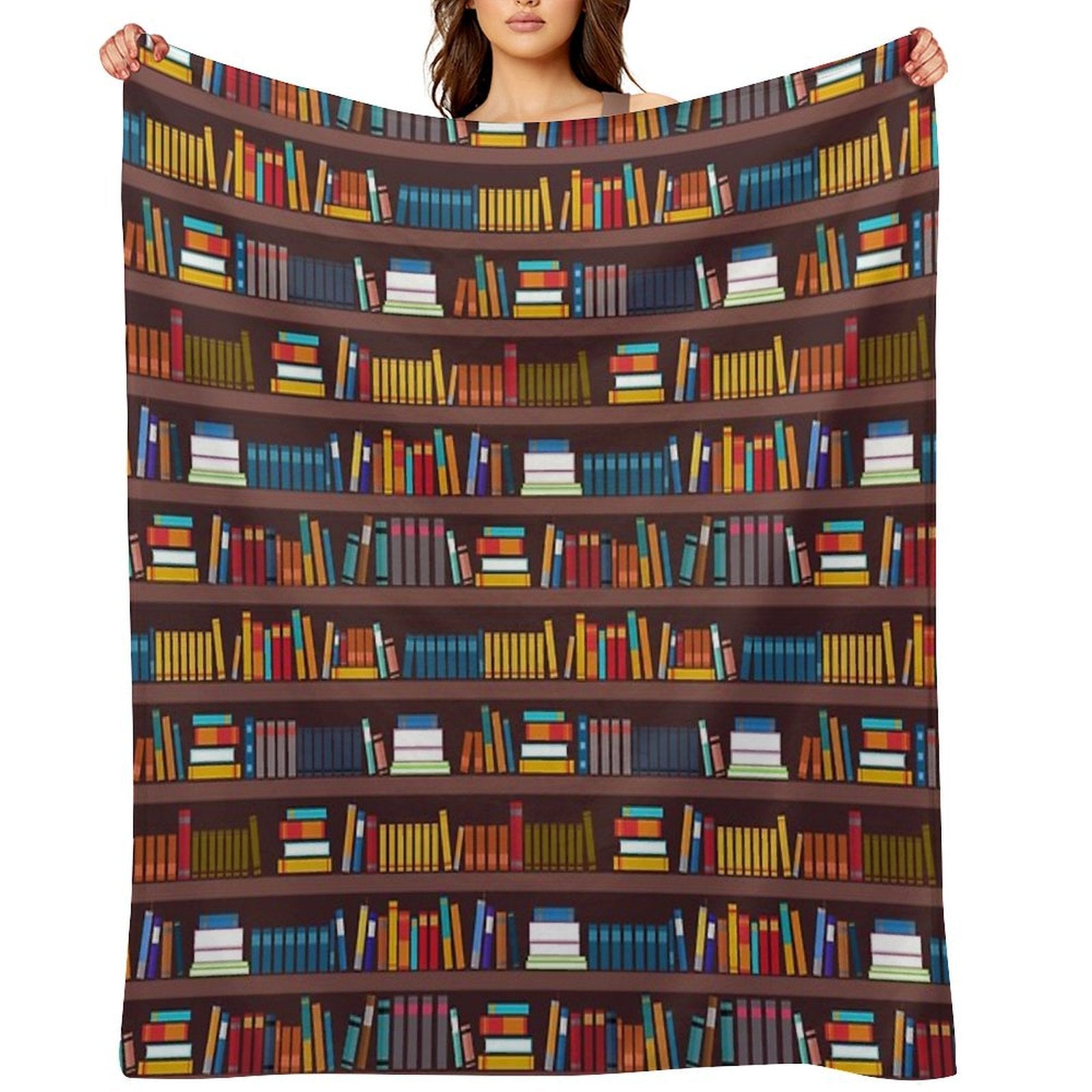 Book Pattern Durable Throw Blanket