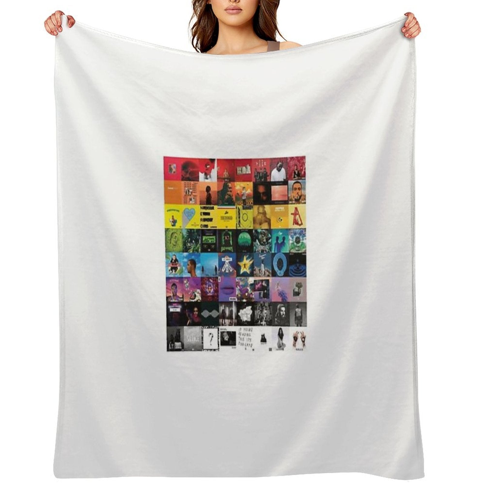 MUSIC COLLAGE Gift-ready Throw Blanket