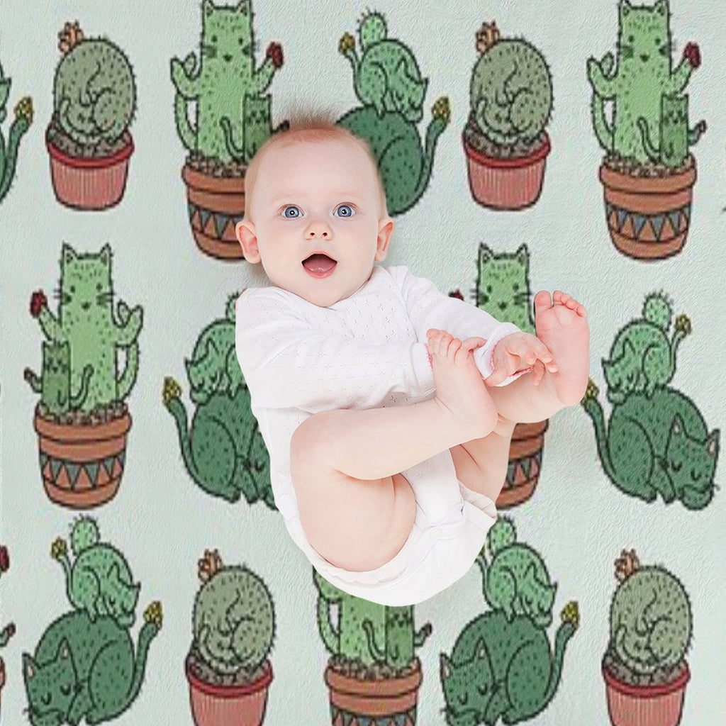 Cactus Cats Versatility Throw Blanket