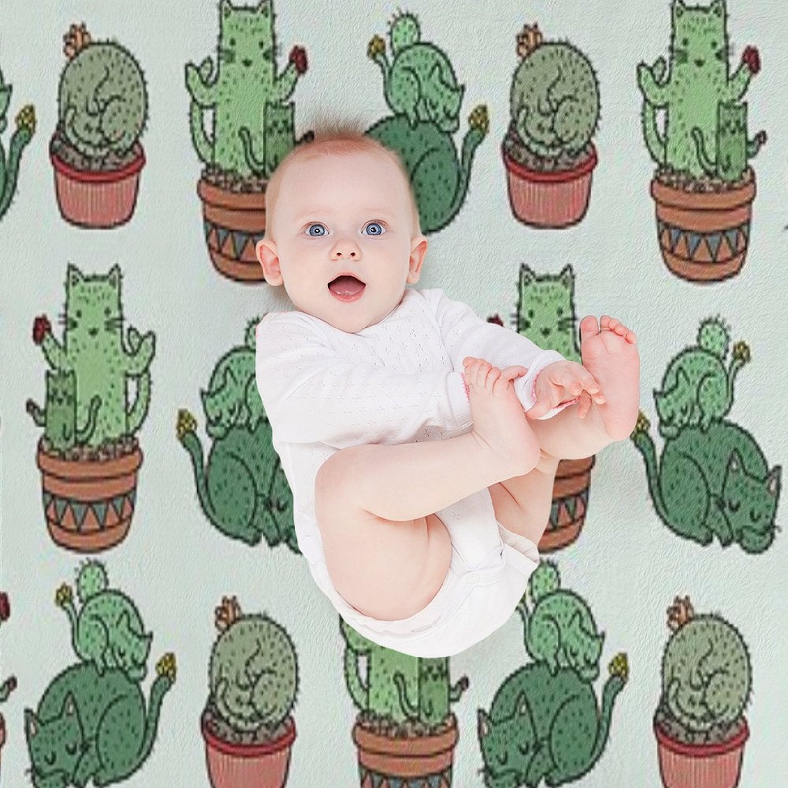 Cactus Cats Versatility Throw Blanket