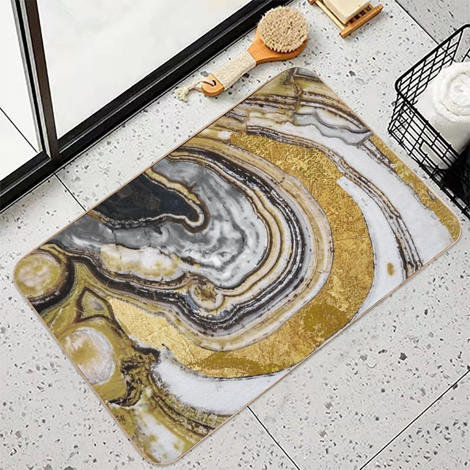 Stone Prose Geode Gold  Multi-Purpose Bath Mat