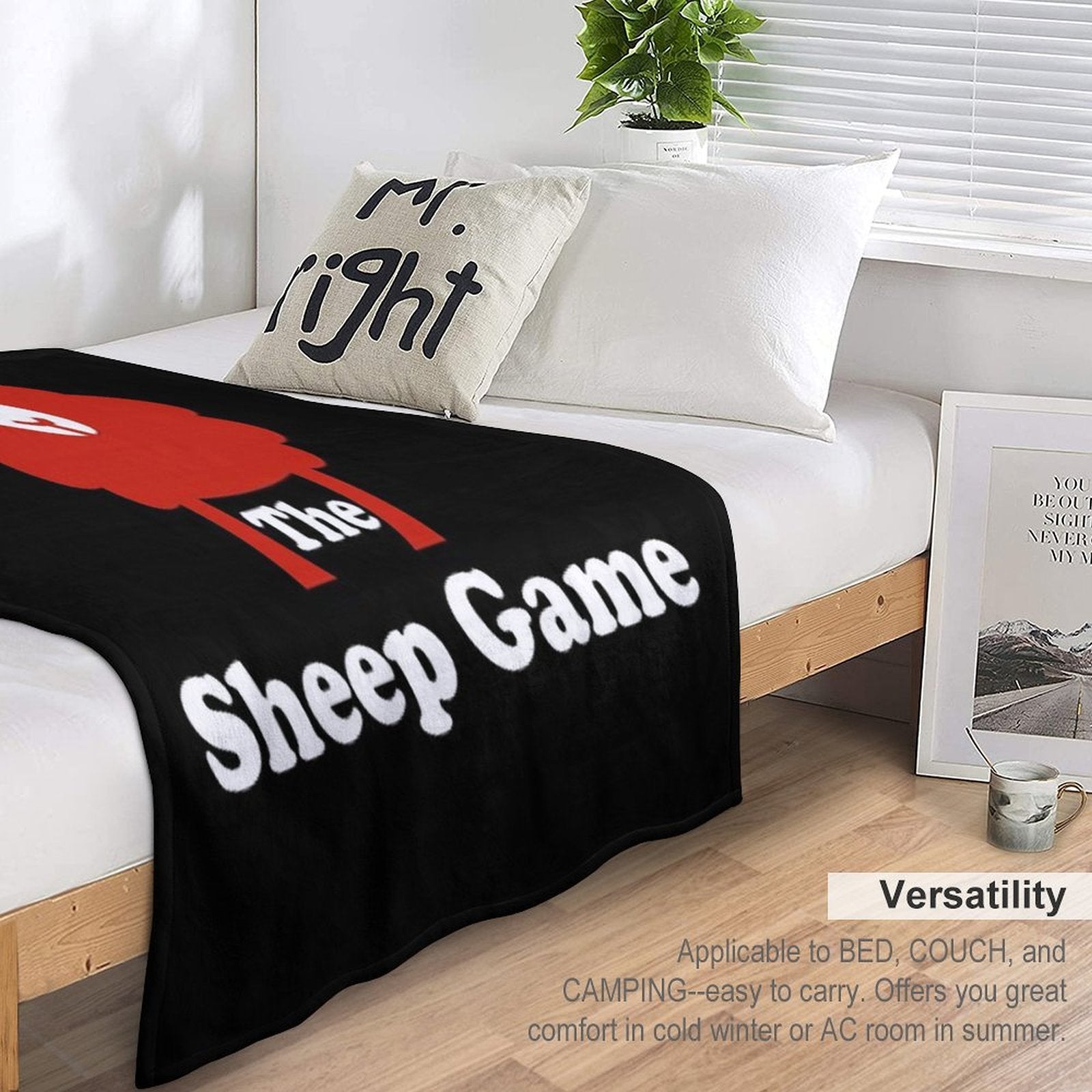 The Sheep Game Merch The Sheep Game Logo Premium Throw Blanket