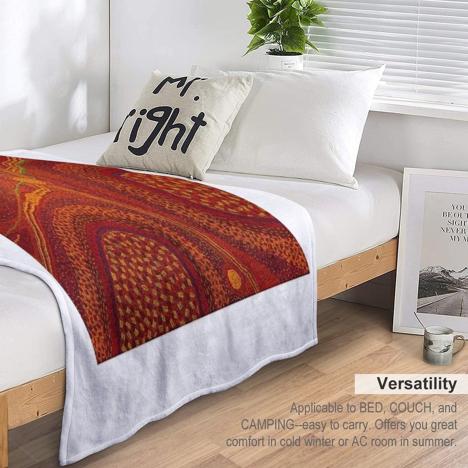 Australian Aboriginal Art Eco-conscious Throw Blanket