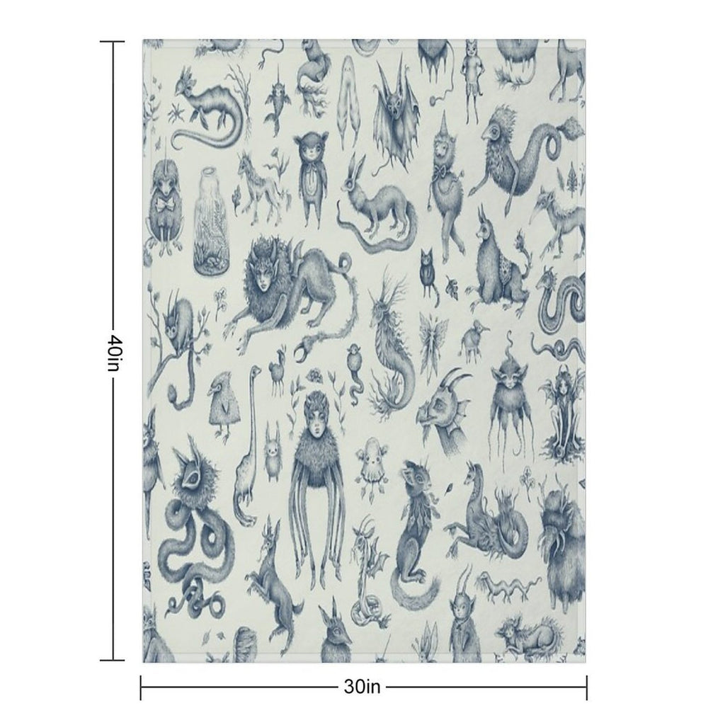 Beings And Creatures Travel-friendly Throw Blanket